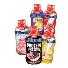 Müllermilk drink, milkshake of protein
